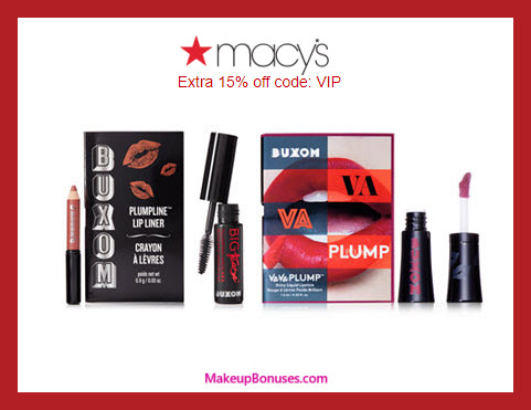 Receive a free 3-pc gift with $35 BUXOM purchase