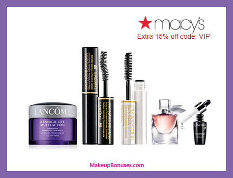 Receive a free 5-pc gift with $85 Lancôme purchase