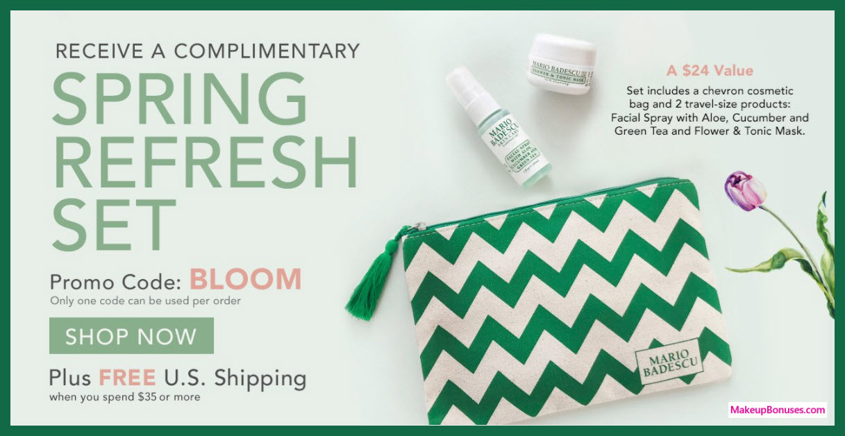 Receive a free 3-pc gift with $35 Mario Badescu purchase