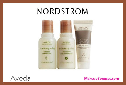 Receive a free 3-pc gift with $50 Aveda purchase