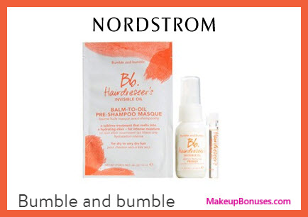 Receive a free 3-pc gift with $35 Bumble and bumble purchase