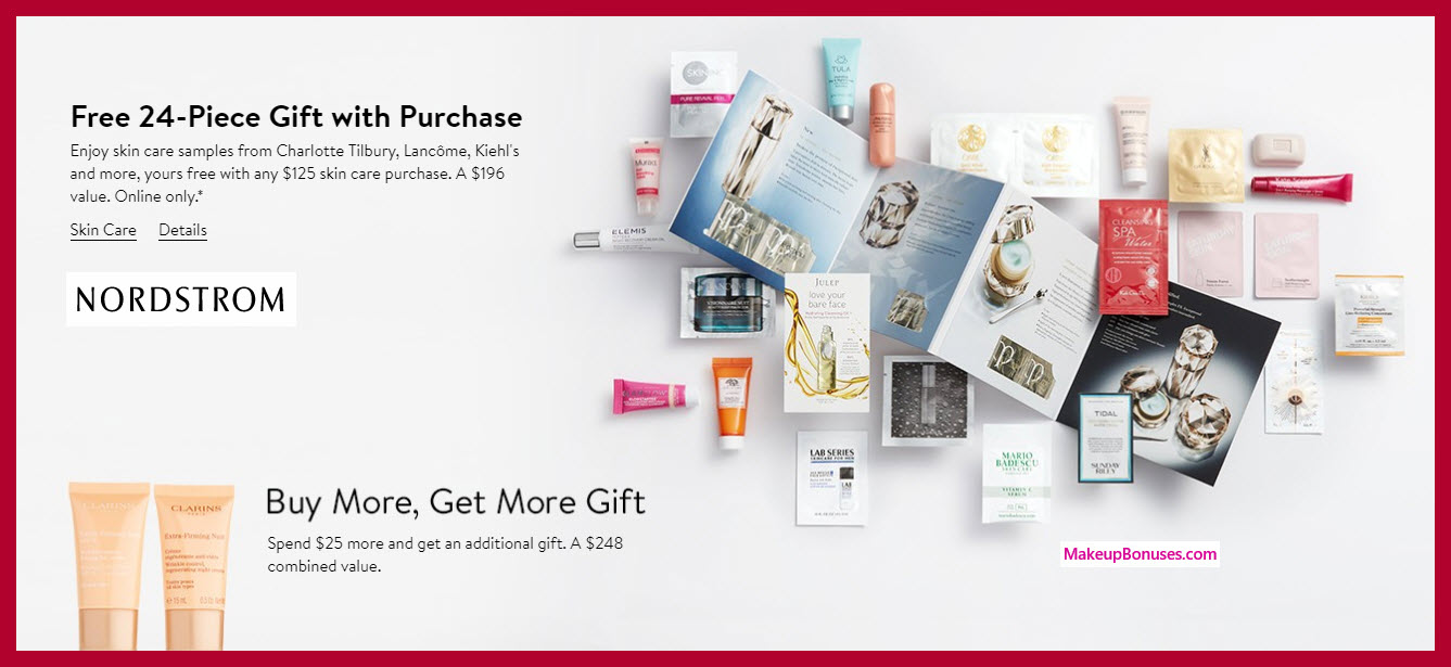 Receive a free 24-pc gift with $125 skincare purchase