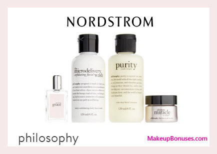 Receive a free 4-pc gift with $60 Philosophy purchase
