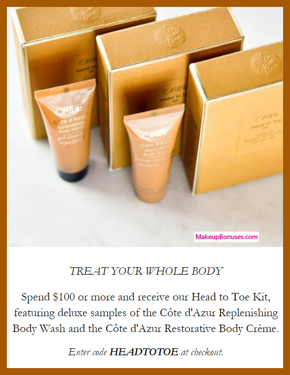 Receive a free 2-pc gift with $100 Oribe purchase