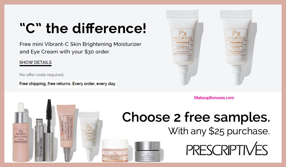 Receive your choice of 4-pc gift with $30 Prescriptives purchase