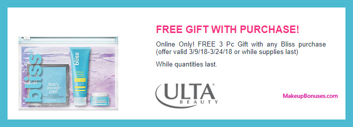 Receive a free 3-pc gift with any purchase