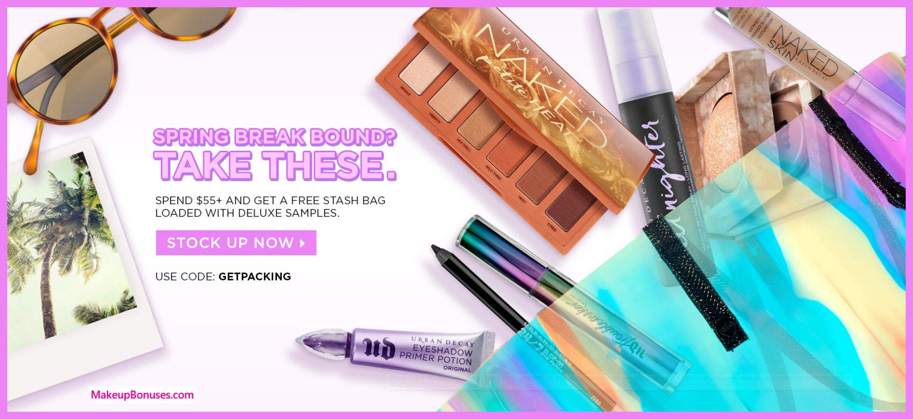 Receive a free 3-pc gift with $55 Urban Decay purchase