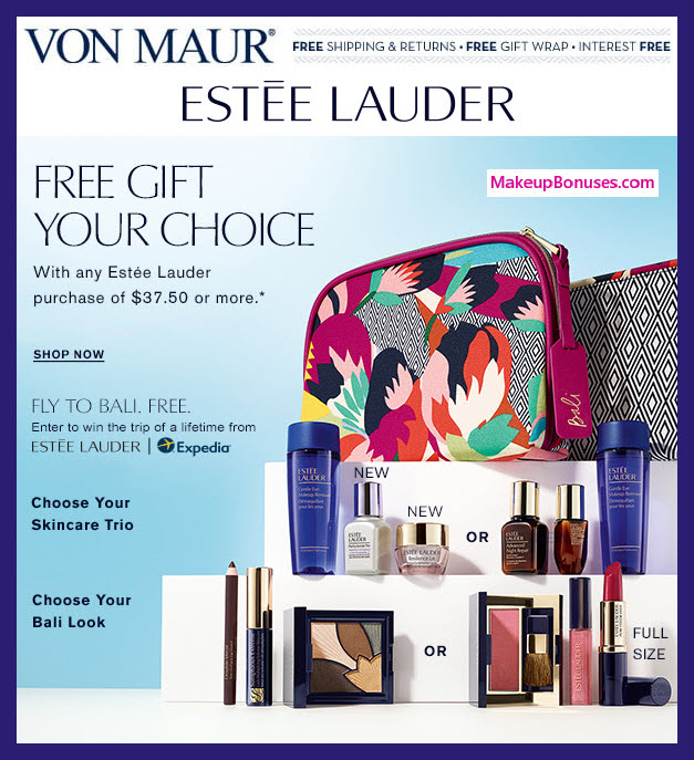 Receive a free 7-pc gift with $37.5 Estée Lauder purchase