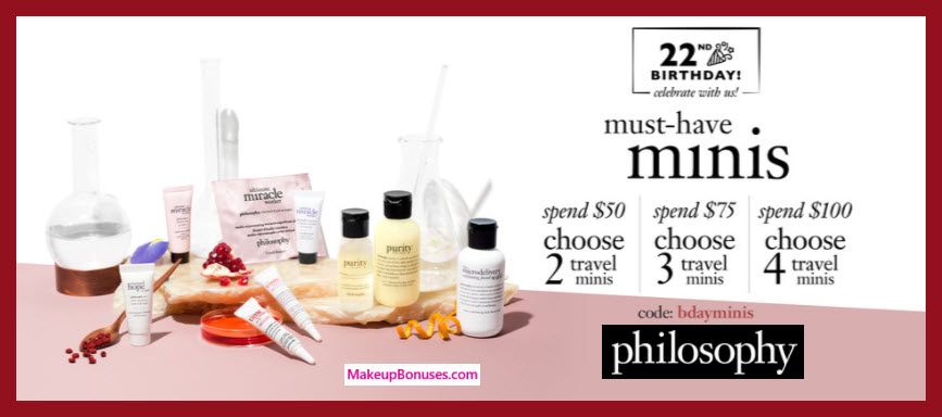 Receive your choice of 4-pc gift with $100 philosophy purchase