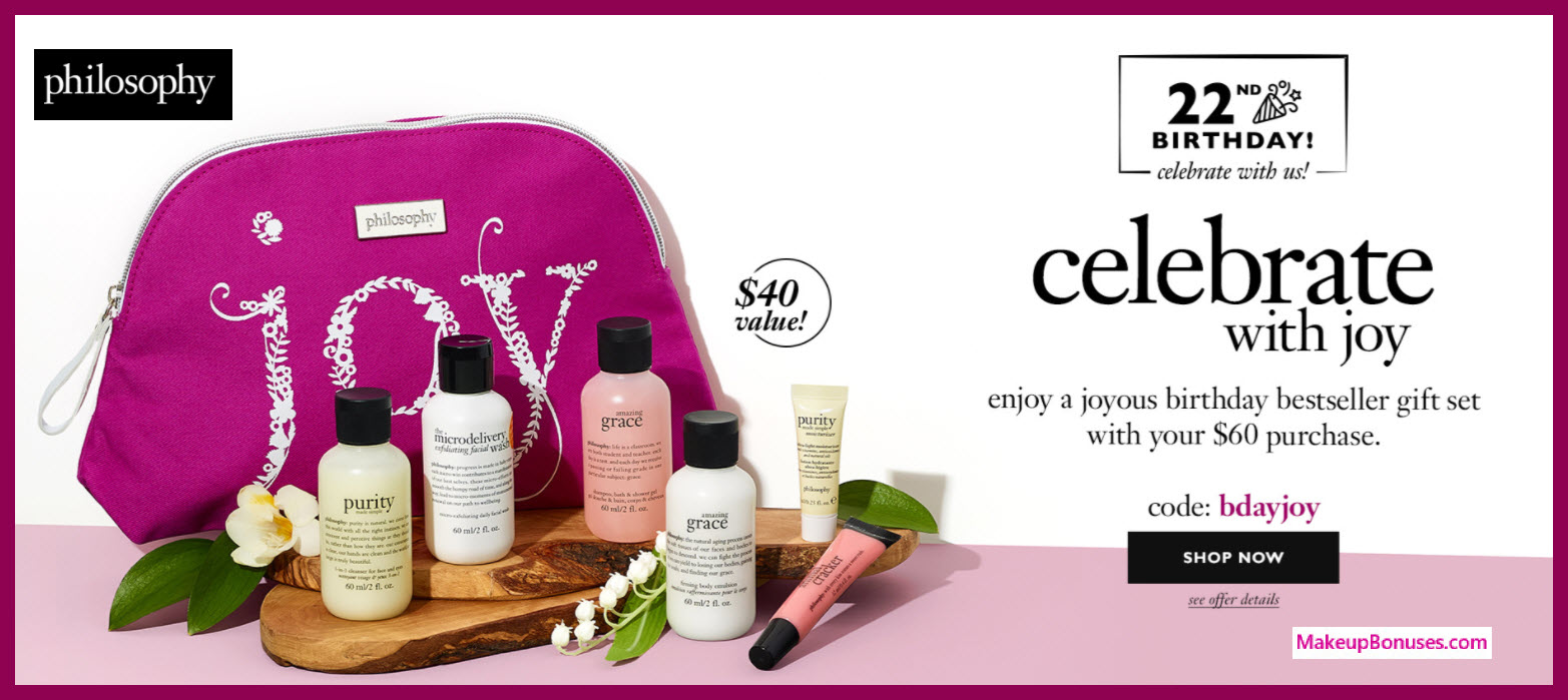 Receive a free 6-pc gift with $60 philosophy purchase