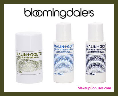 Receive a free 3-pc gift with $85 Malin + Goetz purchase