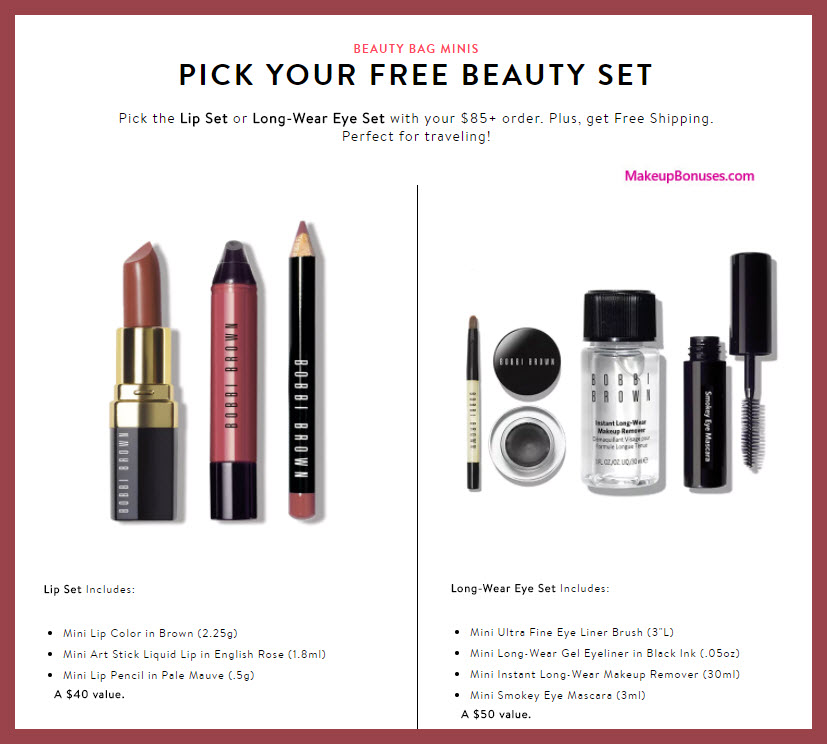 Receive your choice of 3-pc gift with $85 Bobbi Brown purchase