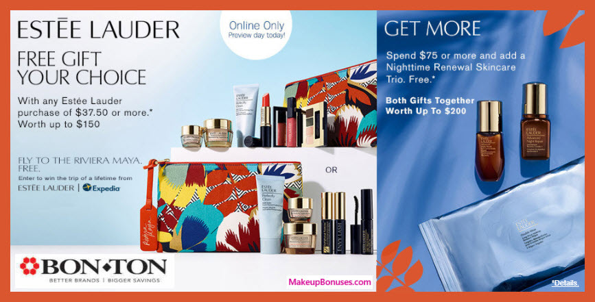 Receive your choice of 7-pc gift with $37.5 Estée Lauder purchase