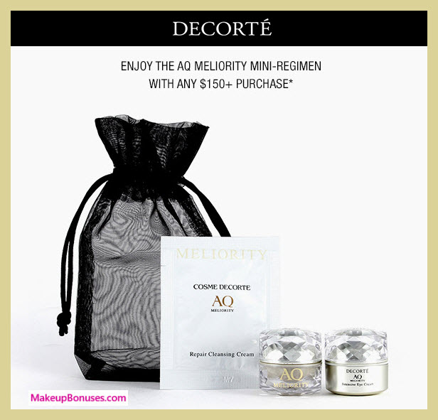 Receive a free 4-pc gift with $150 Decorté purchase