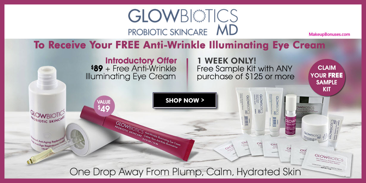 Receive a free 14-pc gift with $125 GlowBiotics MD purchase