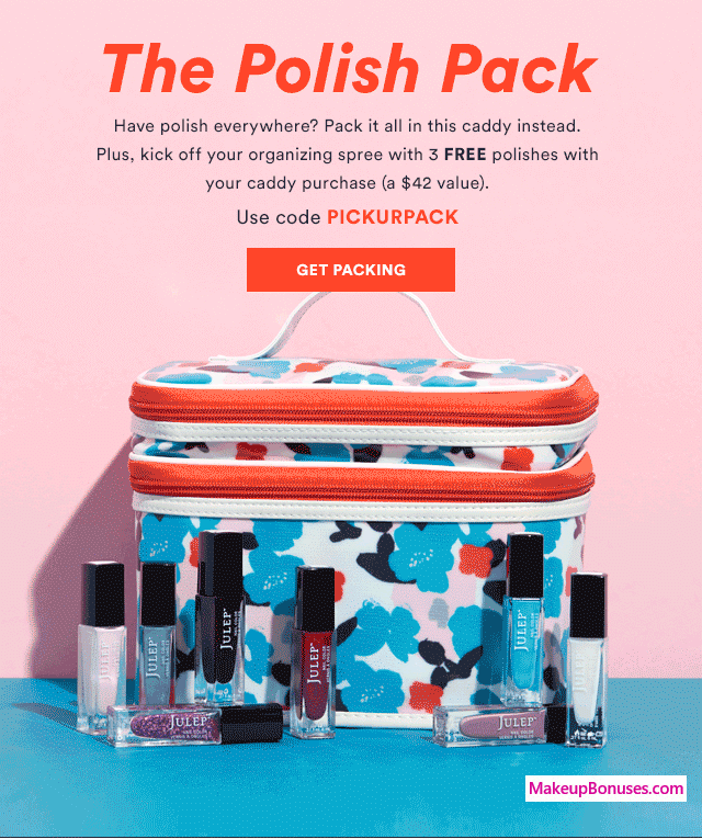 Receive a free 3-pc gift with polish caddy case purchase