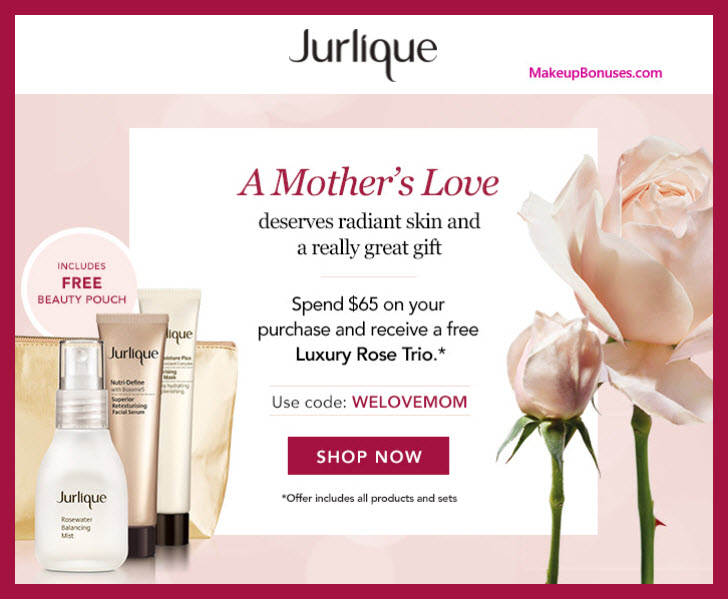 Receive a free 4-pc gift with $65 Jurlique purchase