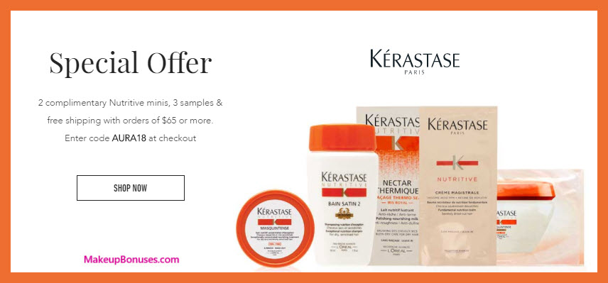 Receive a free 5-pc gift with $65 Kérastase purchase