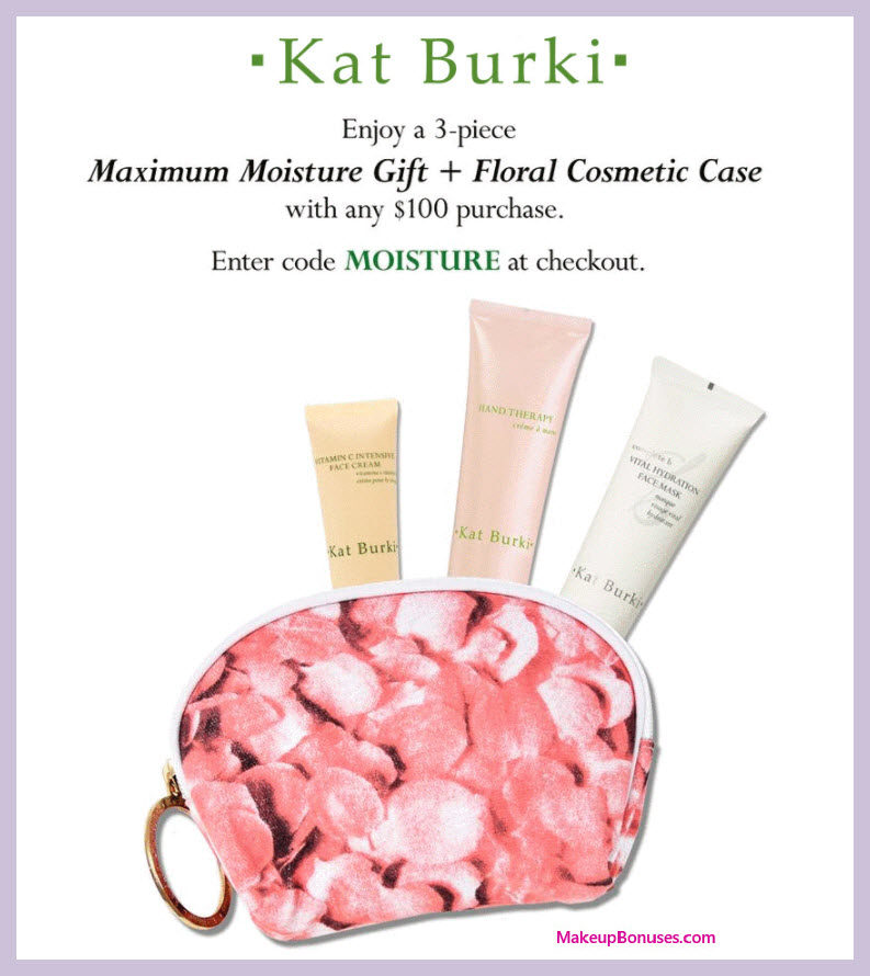 Receive a free 4-pc gift with $100 Kat Burki purchase