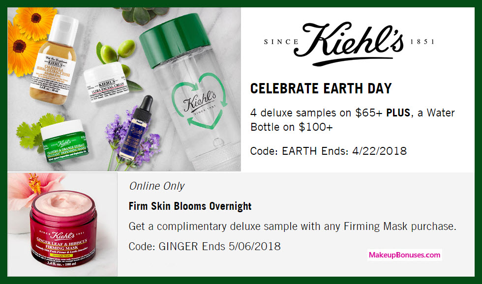Receive a free 4-pc gift with $65 Kiehl's purchase