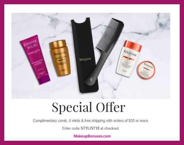 Receive a free 5-pc gift with $30 Kérastase purchase