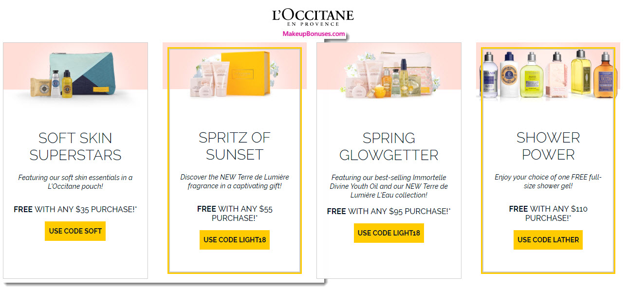 Receive a free 3-pc gift with $65 L'Occitane purchase