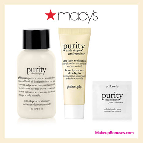 Receive a free 3-pc gift with $50 philosophy purchase