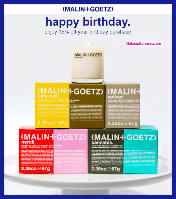 Malin+Goetz Birthday Gift - MakeupBonuses.com #malinandgoetz