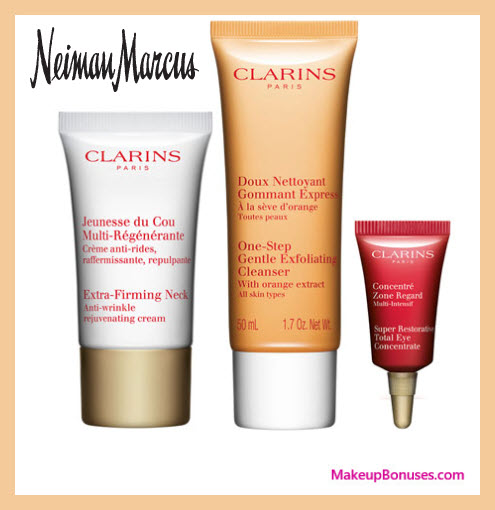 Receive a free 3-pc gift with $85 Clarins purchase
