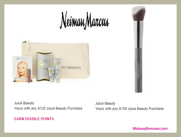 Receive a free 5-pc gift with $125 Juice Beauty purchase
