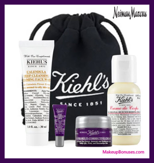 Receive a free 5-pc gift with $85 Kiehl's purchase