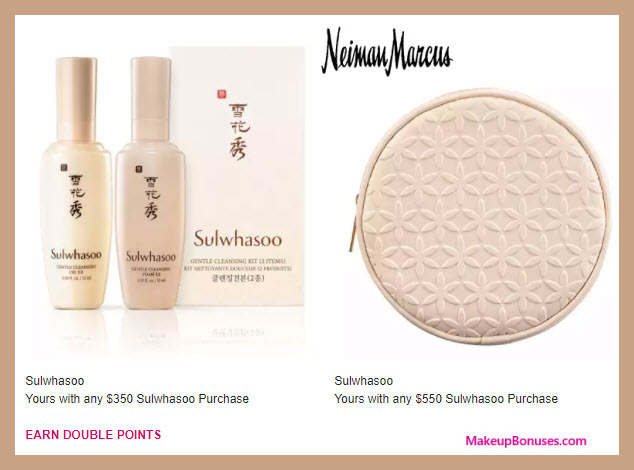 Receive a free 3-pc gift with $550 Sulwhasoo purchase