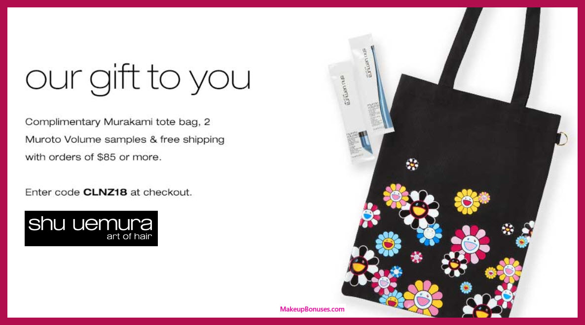 Receive a free 3-pc gift with $85 Shu Uemura Art of Hair purchase