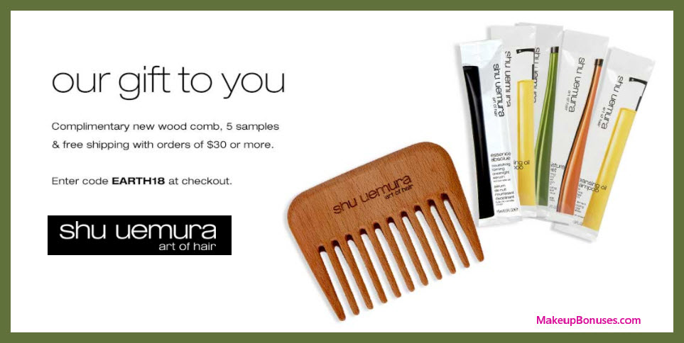 Receive a free 6-pc gift with $30 Shu Uemura Art of Hair purchase
