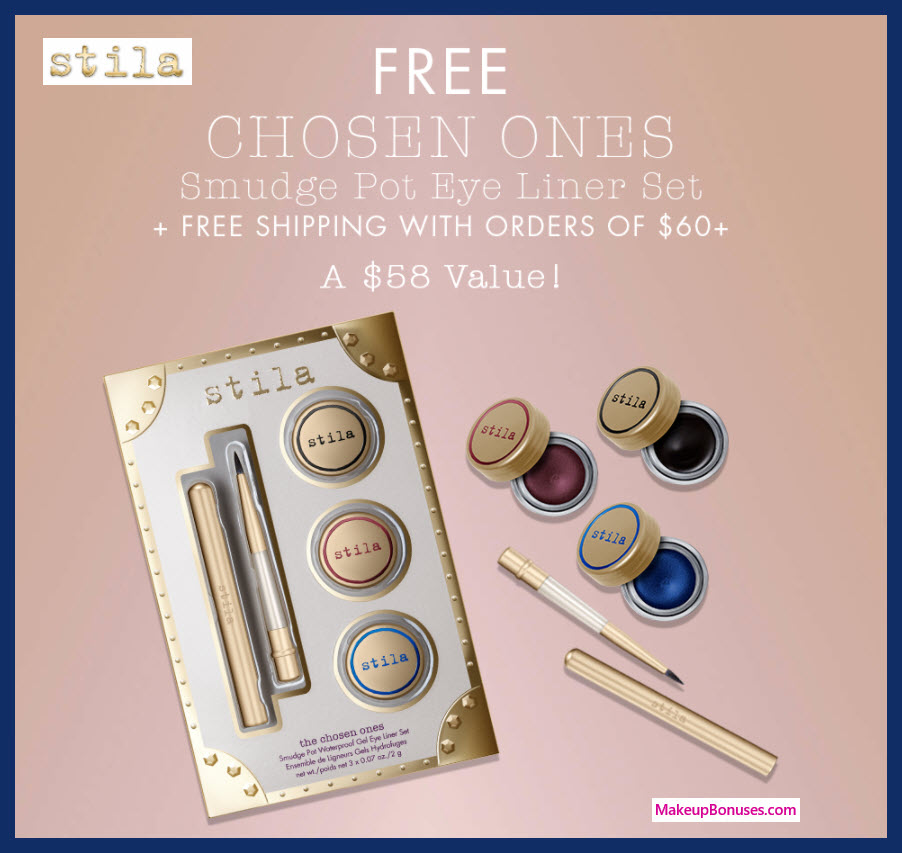 Receive a free 4-pc gift with $60 Stila purchase