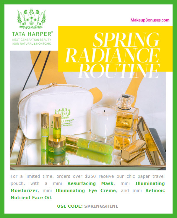 Receive a free 5-pc gift with $250 Tata Harper purchase