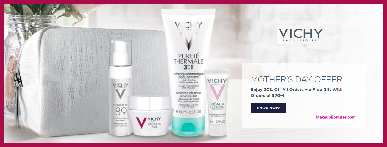 Receive a free 5-pc gift with $70 Vichy purchase