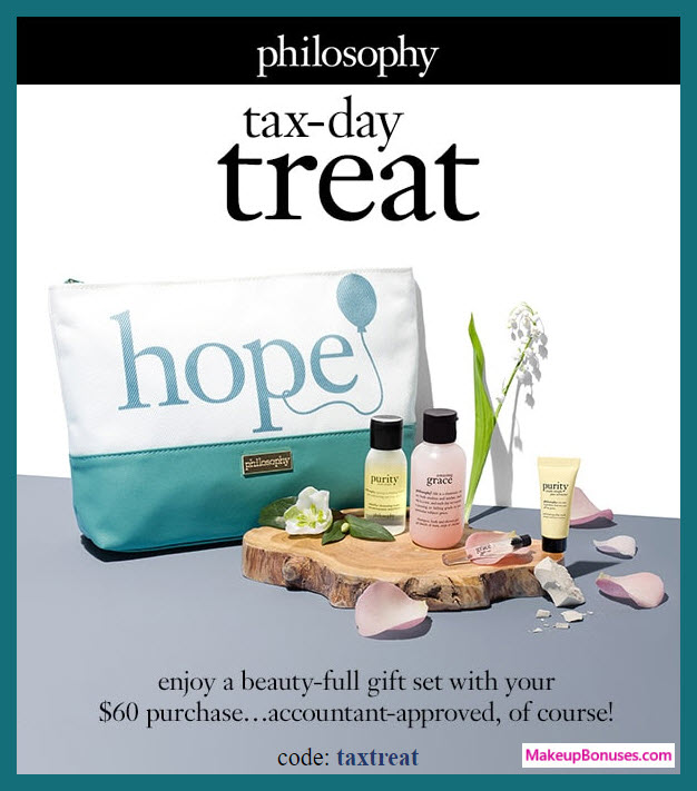 Receive a free 5-pc gift with $60 philosophy purchase