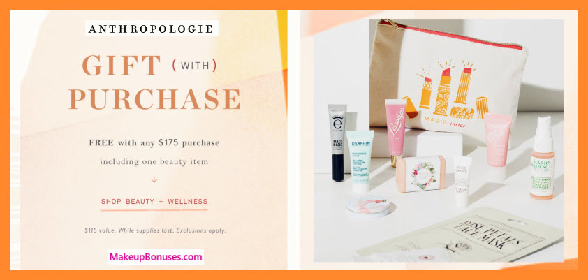Receive a free 10-pc gift with $175 that includes at least 1 beauty item purchase