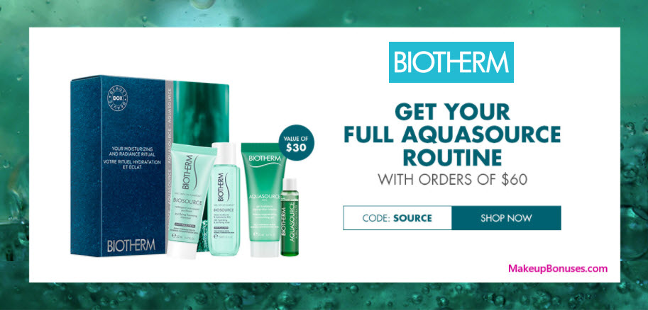 Receive a free 4-pc gift with $60 Biotherm purchase