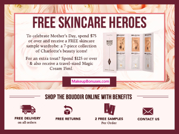 Receive a free 8-pc gift with $125 Charlotte Tilbury purchase