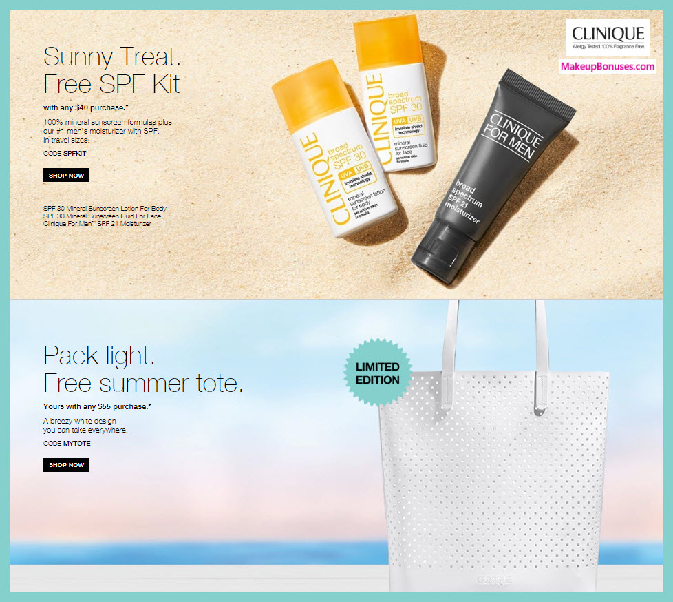 Receive a free 3-pc gift with $40 Clinique purchase