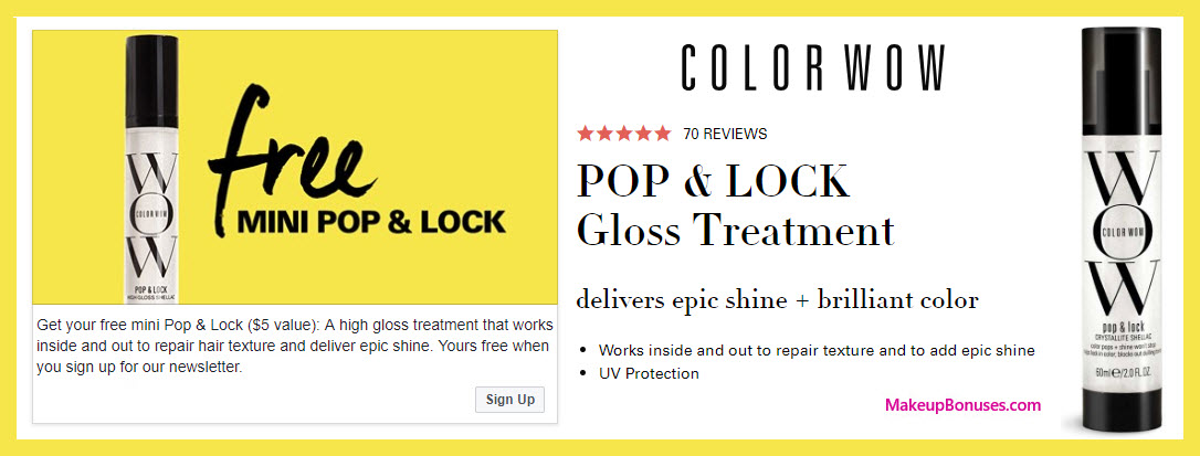 Free Color Wow Pop & Lock Gloss Treatment - MakeupBonuses.com