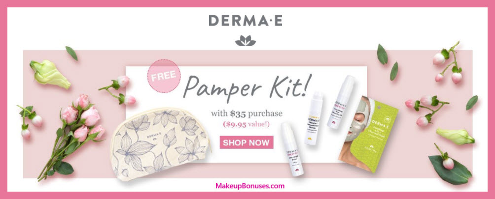 Receive a free 5-pc gift with $35 Derma E purchase
