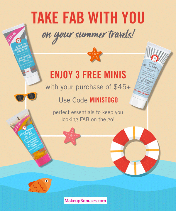 Receive a free 3-pc gift with $45 First Aid Beauty purchase