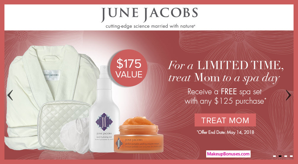 Receive a free 5-pc gift with $125 June Jacobs purchase