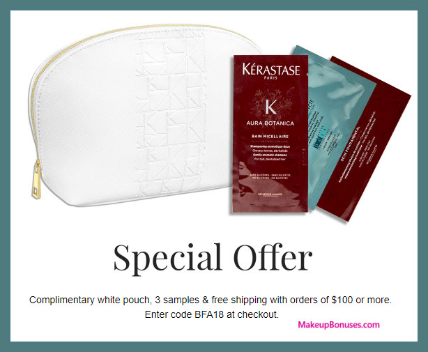 Receive a free 4-pc gift with $100 Kérastase purchase