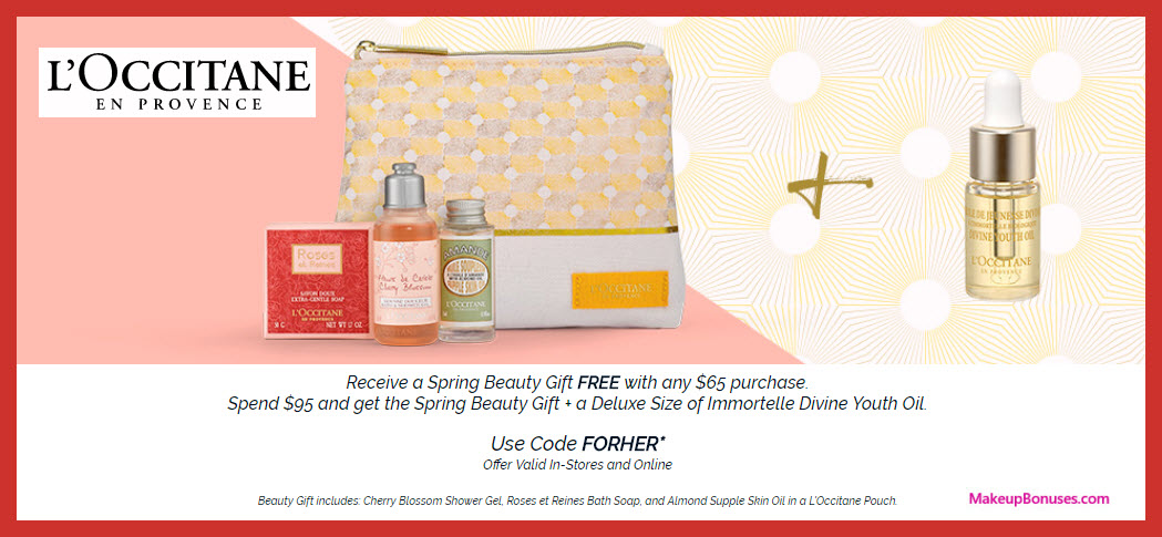 Receive a free 5-pc gift with $95 L'Occitane purchase