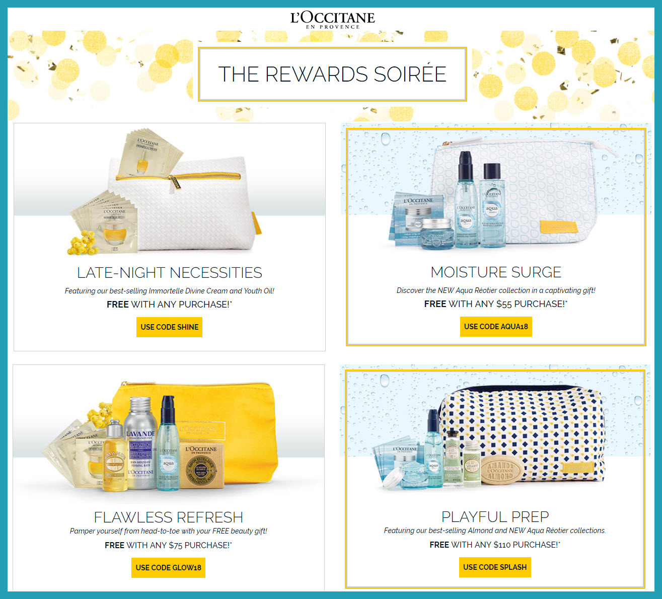 Receive a free 10-pc gift with $110 L'Occitane purchase