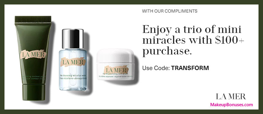 Receive a free 3-pc gift with $100 La Mer purchase